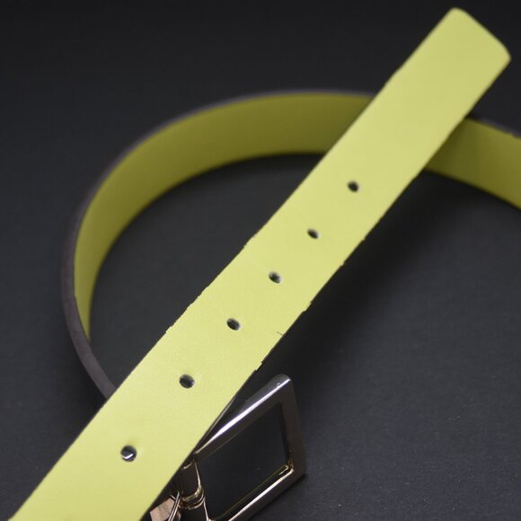 Kate Spade Navy Blue Belt w/Silver Ace Buckle Genuine Leather Large - Picture 4 of 7